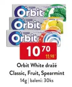 Qanto Orbit White draže Classic, Fruit, Spearmint nabídka