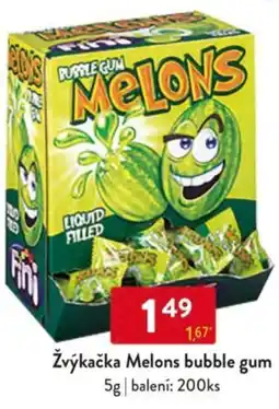 Qanto Žvýkačka Melons bubble gum nabídka