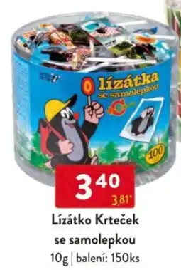 Qanto Lízátko Krteček se samolepkou nabídka