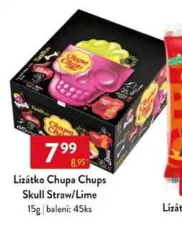 Qanto Lízátko Chupa Chups Skull Straw/Lime nabídka