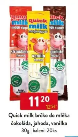 Qanto Quick milk brčko do mléka čokoláda, jahoda, vanilka nabídka