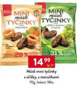 Qanto Müsli mini tyčinky s oříšky, s meruňkami nabídka
