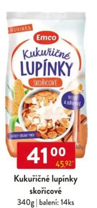 Qanto Emco Kukuřičné lupínky skořicové nabídka