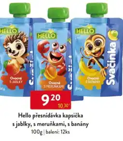 Qanto Hello přesnídávka kapsička s jablky, s meruňkami, s banány nabídka
