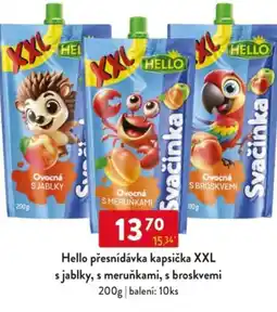 Qanto Hello přesnídávka kapsička XXL s jablky, s meruňkami, s broskvemi nabídka