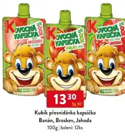 Qanto Kubík přesnídávka kapsička Banán, Broskev, Jahoda nabídka