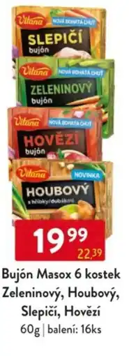 Qanto Bujón Masox 6 kostek Zeleninový, Houbový, Slepičí, Hovězí nabídka