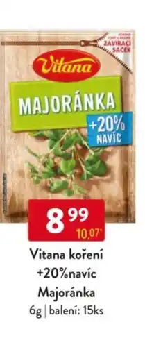 Qanto Vitana koření +20%navíc Majoránka nabídka