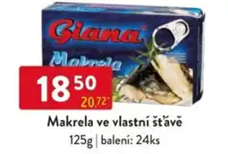 Qanto Makrela ve vlastní šťávě nabídka