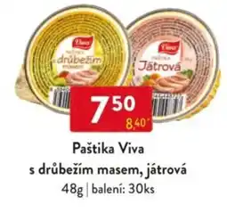 Qanto Paštika Viva s drůbežím masem, játrová nabídka