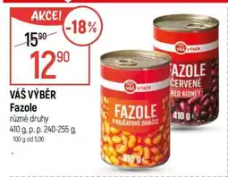 Globus VÁŠ VÝBĚR Fazole nabídka