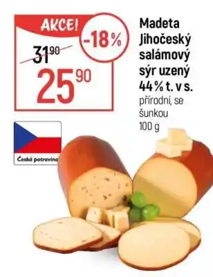 Madeta Jihočeský salámový sýr uzený 44 % t. v s
