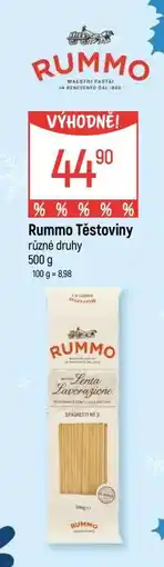 Globus Rummo těstoviny nabídka