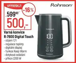 Globus Varná konvice R-7600 Digital Touch nabídka