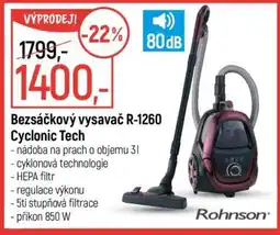 Globus Bezsáčkový vysavač R-1260 Cyclonic Tech nabídka