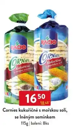 Qanto Cornies kukuřičné s mořskou solí, se lněným semínkem nabídka