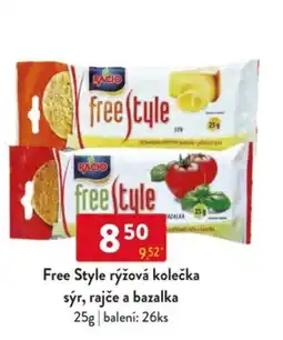 Qanto Free Style rýžová kolečka sýr, rajče a bazalka nabídka