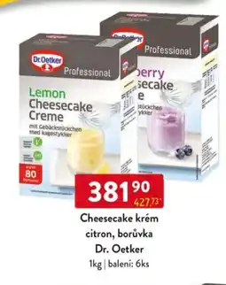 Qanto Dr. Oetker Cheesecake krém citron, borůvka nabídka