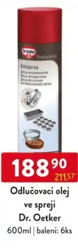 Qanto Dr. Oetker Odlučovací olej ve spreji nabídka