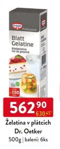 Qanto Dr. Oetker Želatina v plátcích nabídka