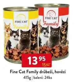 Qanto Fine Cat Family drůbeží, hovězí nabídka