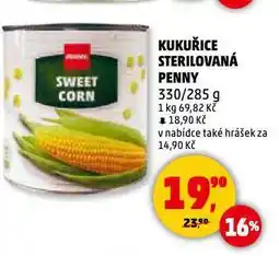 Penny Market Kukuřice sterilovaná nabídka
