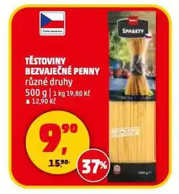 Penny Market Bezvaječné těstoviny nabídka