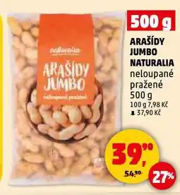 Penny Market Arašídy jumbo naturalia nabídka