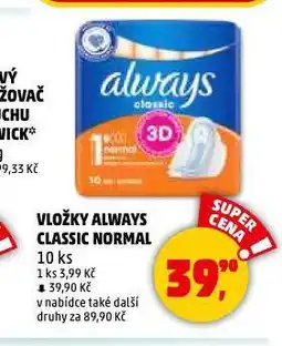 Penny Market Always dámské vložky nabídka