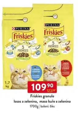 Qanto Friskies granule losos a zelenina, maso kuře a zelenina nabídka