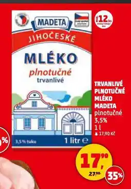 Penny Market Trvanlivé mléko plnotučné nabídka