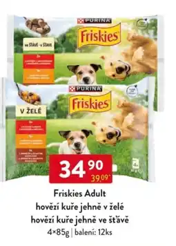 Qanto Friskies Adult hovězí kuře jehně v želé hovězí kuře jehně ve štǎvě nabídka