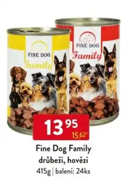 Qanto Fine Dog Family drůbeží, hovězí nabídka