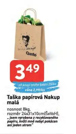 Qanto Taška papírová Nakup malá nabídka