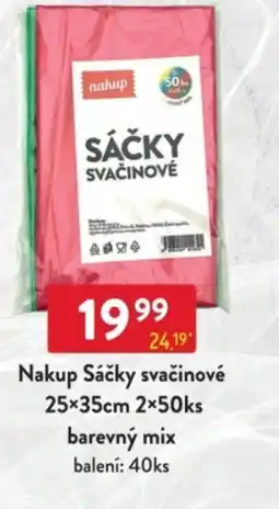 Qanto Nakup Sáčky svačinové 25×35cm 2x50ks barevný mix nabídka