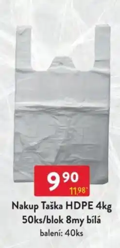 Qanto Nakup Taška HDPE 4kg 50ks/blok 8my bílá nabídka
