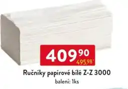 Qanto Ručníky papírové bílé Z-Z 3000 nabídka