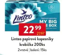 Qanto Linteo papírové kapesníky krabička nabídka
