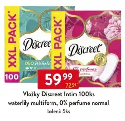 Qanto Vložky Discreet Intim 100ks waterlily multiform, 0% perfume normal nabídka
