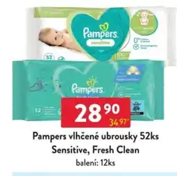Qanto Pampers vlhčené ubrousky 52ks Sensitive, Fresh Clean nabídka