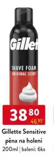 Qanto Gillette Sensitive pěna na holení nabídka