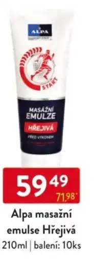 Qanto Alpa masažní emulse Hřejivá nabídka