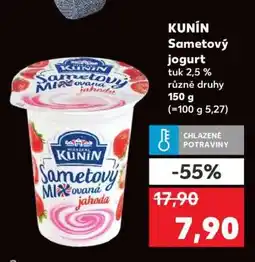 Kaufland Kunín Sametový jogurt nabídka