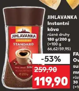 Kaufland JIHLAVANKA instantní káva nabídka