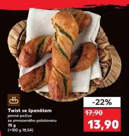 Kaufland Twist se špenátem nabídka
