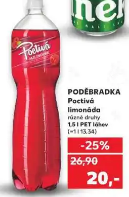 Kaufland PODĚBRADKA Poctivá limonáda nabídka