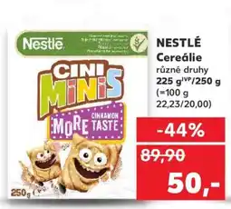 Kaufland Nestlé cereálie nabídka