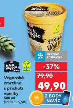 Kaufland Veganská zmrzlina s příchutí vanilky nabídka