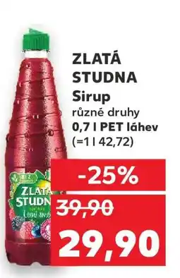 Kaufland ZLATÁ STUDNA Sirup nabídka