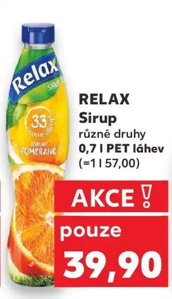 Kaufland Relax Sirup nabídka
